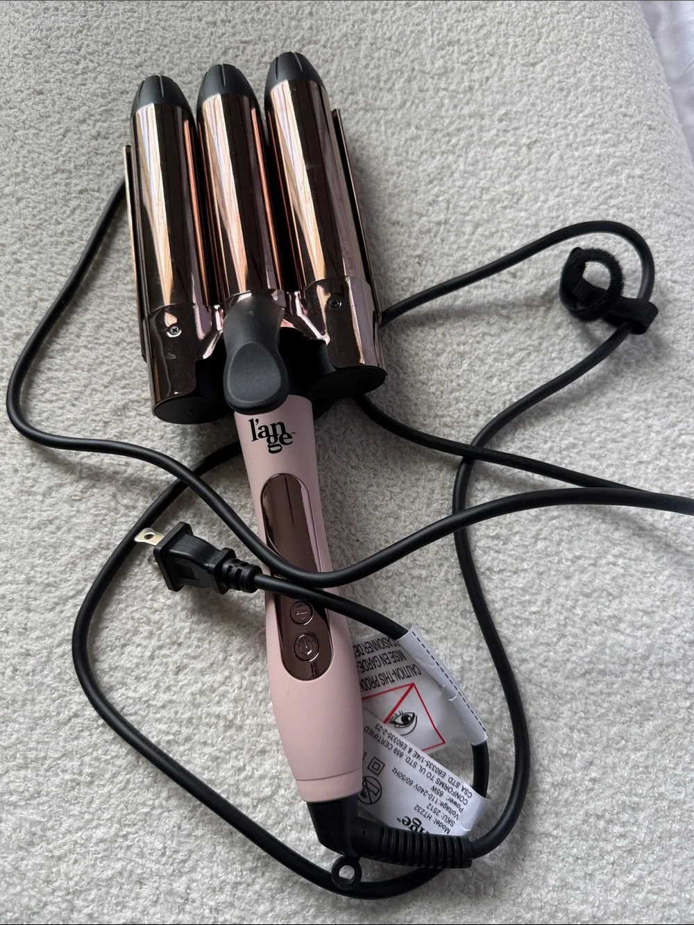 L’ange Le Waver 3-Barrel Titanium Hair Waver – Blush/Rose Gold